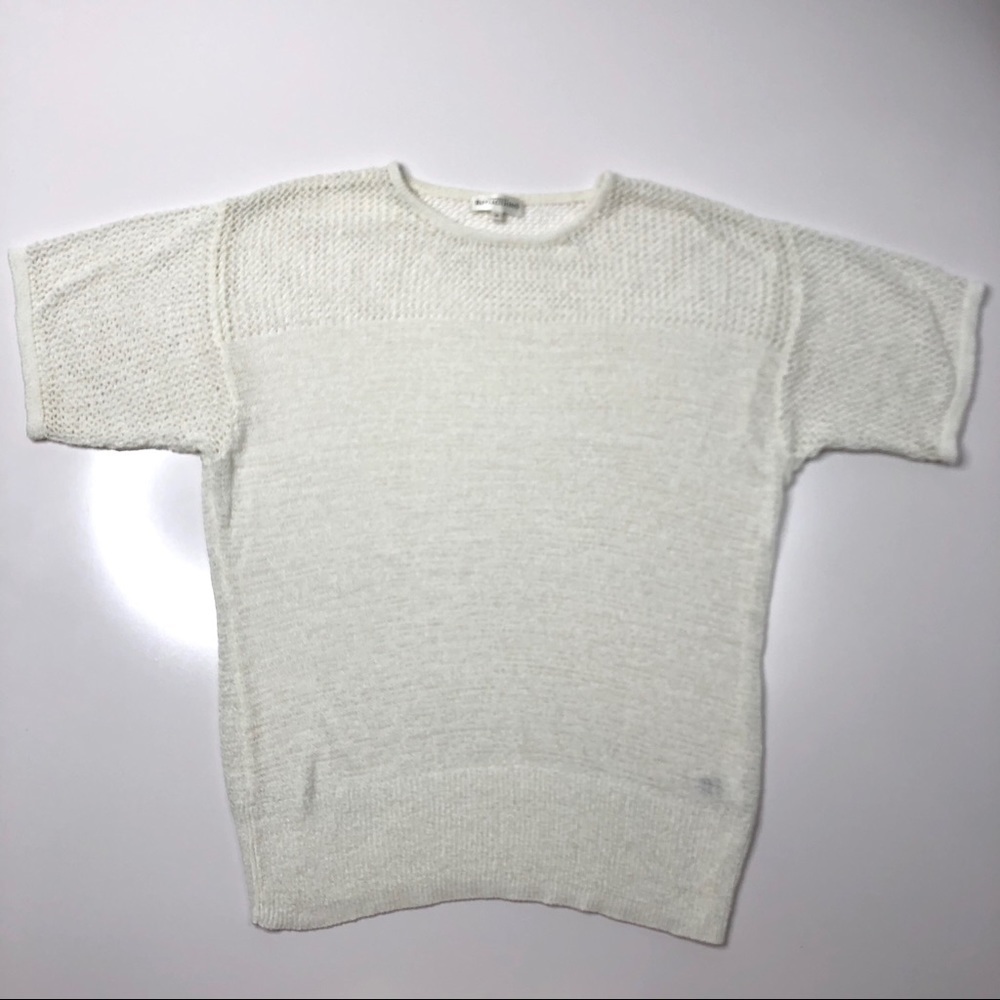 Northern Reflections Off White Cable Knit Loose Stretchy Sweater Top SIZE SMALL